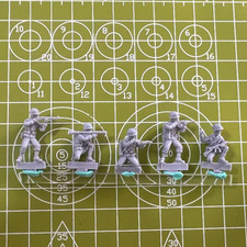 1/72 Scale WWII US Infantry Resin Figures – 6 Unpainted Combat Soldiers
