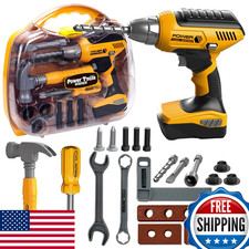 Playhiland Pretend Play Kids Construction Kits, Kids Tool Set with Electronic To