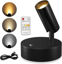 Wireless Led Spotlight Indoor, Rechargeable Uplighting Indoor with Remote Dimmab