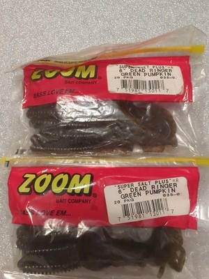 Zoom Bait Co. 2pk-035-0 Super Salt Plus 6'' Dead Ringer Worms.  20 Worms Per Pack