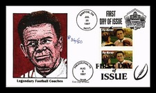 US COVER POP WARNER LEGENDARY FOOTBALL COACHES FDC COMBO NF HAND COLORED