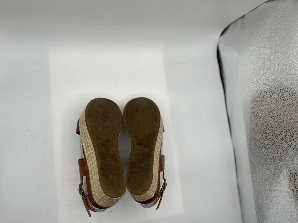 竹制凉鞋女式尺寸 EU37/US7 38572-2 棕色皮革一脚蹬扣 — 第 4/4 张图片