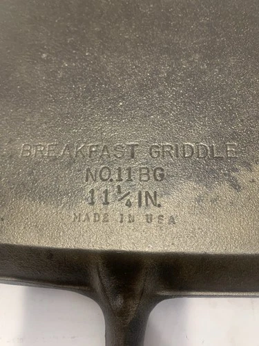 Refurbished Vintage Birmingham Stove & Range #11 Cast Iron Breakfast Skillet