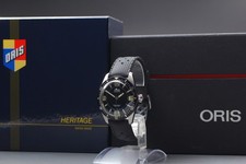 MINT w/Box Paper ORIS Divers 65 7707 Date 40mm Black Dial AT Men's Watch JAPAN