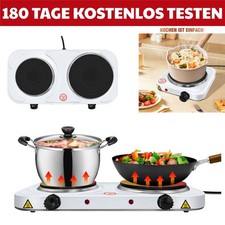 1500W Tragbar 5 Stufen Kochplatte Einzel Doppel Kochfeld Herdplatte Camping Herd