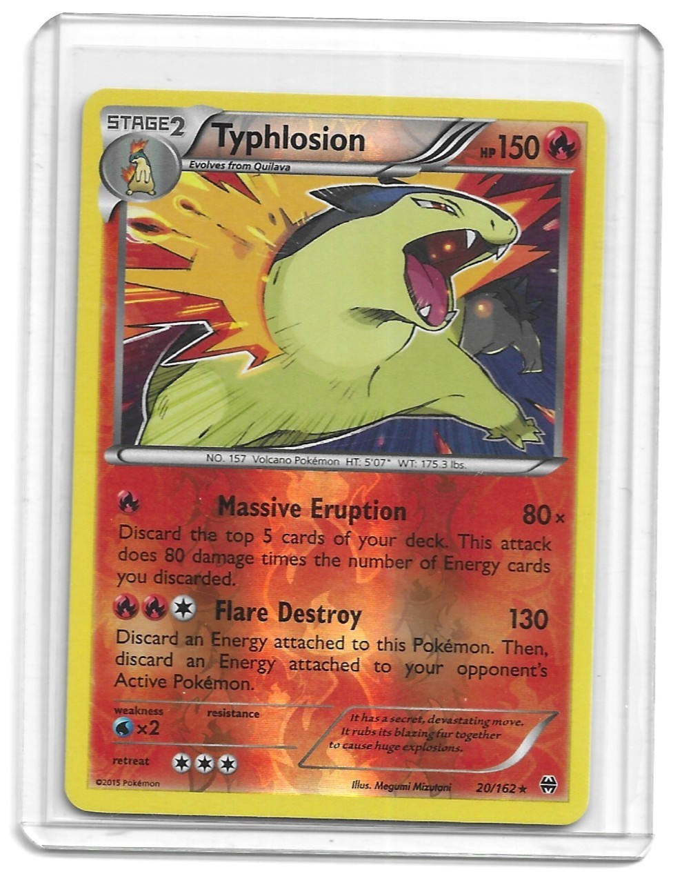 2015 Pokemon - XY: Breakthrough Typhlosion #20/162 Reverse Holo