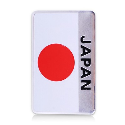 2pcs 3D Car Japan Japanese Flag COver Metal Badge Auto Decor 80mmX50mm pd