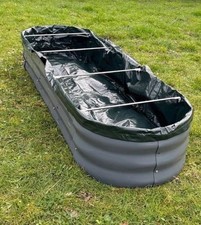 Raised Garden Bed Liner for Oval Metal Vegetable Planter Patio (170cm)
