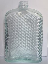 LANOMA GIN Glass Bottle Hip Flask Art Deco Vintage/Antique