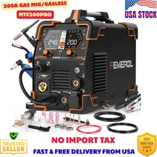 Plasma Cutter Welder Combo 200A Gas MIG/Gasless MIG/HF TIG/Stick/CUT/SPOT 6 in 1