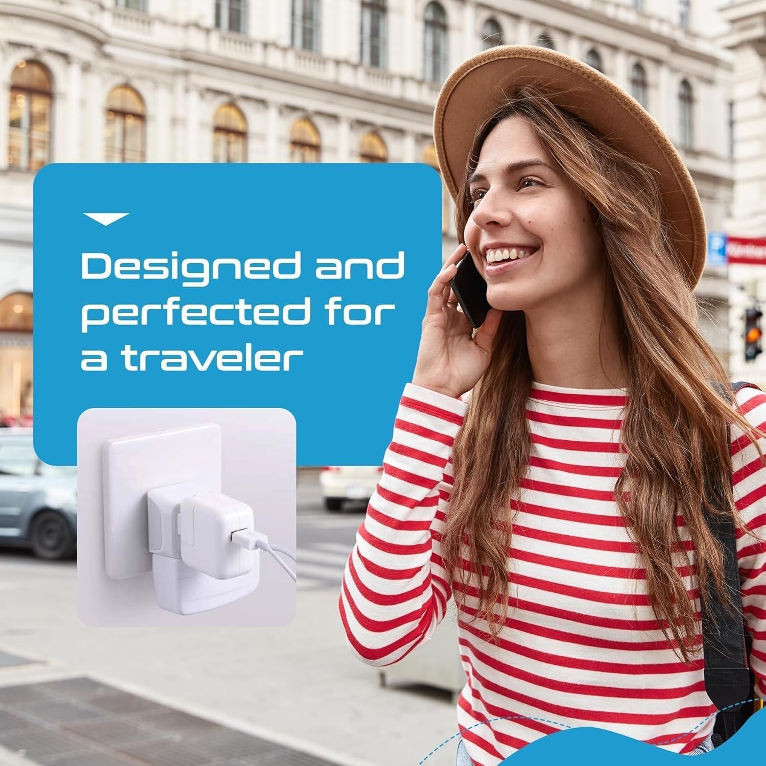 Ceptics Europe Travel Adapter Set 3Pack G E/F C for UK,EU,USA Plug Converter