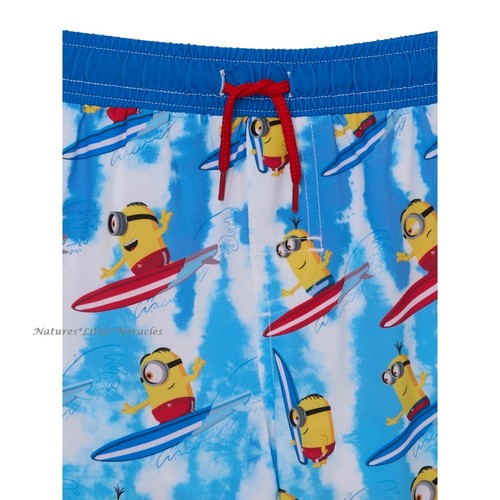 Minions Swimsuit Boys Swim Trunks Shorts Rash Guard Shirt Set Size 4- 12 NWT NEW - Picture 5 of 6