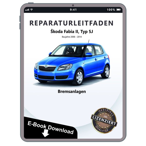 Skoda Fabia 5J 2006-2014 Bremsanlagen Bremsen System Reparaturhandbuch Download-image