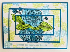 Geburtstag Karte, Glückwunsch, 100% Handarbeit, Stampin up, Triple Layer Technik
