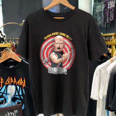 Wanna Raise Some Hell? Stone Cold Cdm Aged T-Shirt Black M