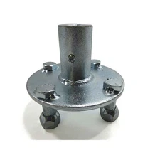 Adapter Hub, Zinc Plated Steel, 4 Bolt With 1/4" Keyway For 3/4" Live Axle (No