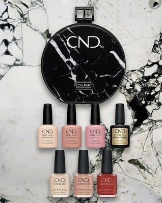 CND shellac gel polish & Vinylux long wear nail polish bundle With CND Case
