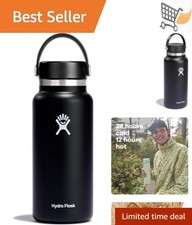 Insulated Stainless Steel Water Bottle 32 Oz Leakproof Double Wall Hot Cold
