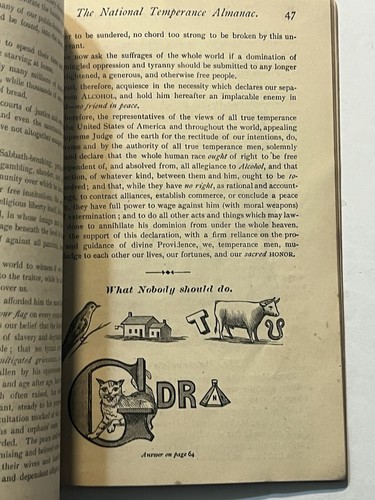 1876 National Centennial Temperance Almanac Teetotaler's Yearbook NTS NY - Picture 2 of 12