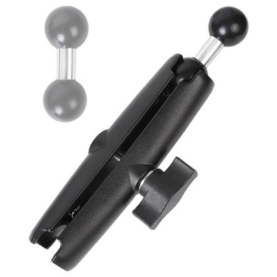 FPN Double Socket Arm with 1'' Ball Adapter Compatible RAM B Black