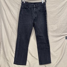 Vintage Levis Jeans Mens 31x32 Fits 30x28 501 XX Black Made USA Dark Paper Tag