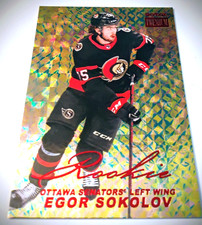 21 22 METAL UNIVERSE SKYBOX ROOKIE RUBIES EGOR SOKOLOV /50