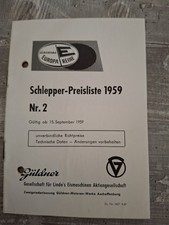 Güldener Schlepper Preisliste 1959 TOPP! Sam...