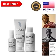 Luxury Men's Shaving Kit: Pre Shave Oil, Cream Balm for Sensitive Skin