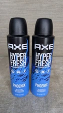 2 pack Axe Hyper Fresh Phoenix Deodorant Dry Spray 48H 4 oz each