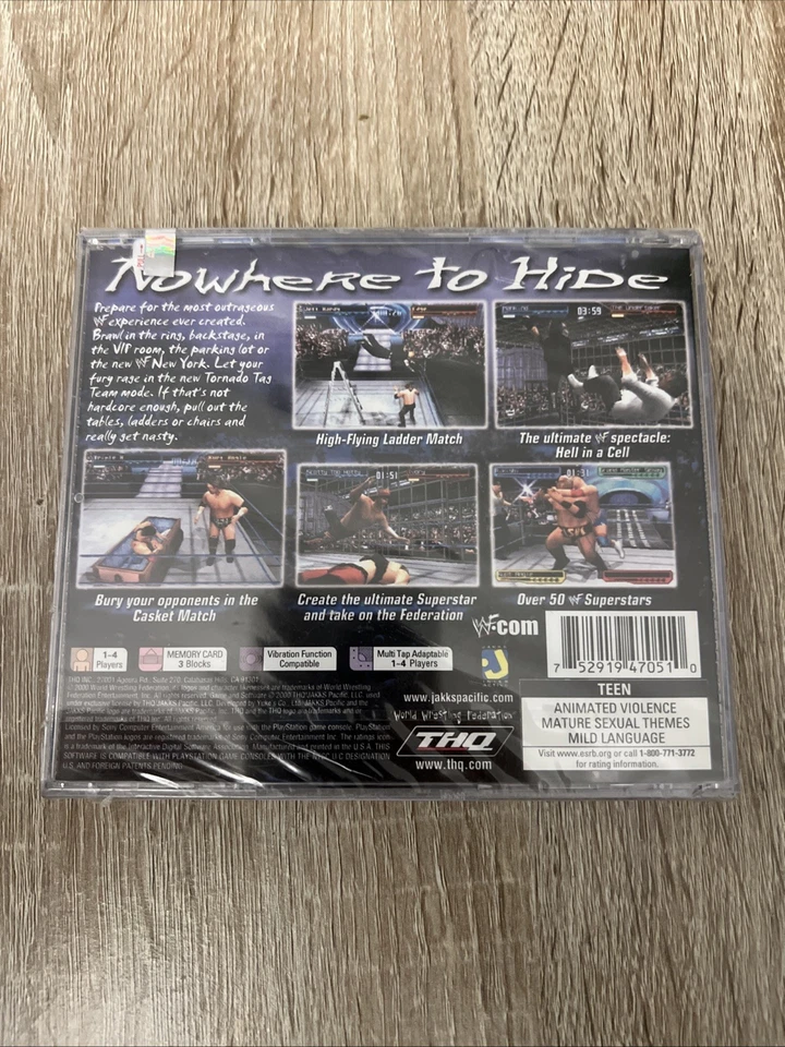 WWF Smackdown 2 Know Your Role PS1 PlayStation 1 - Complete CIB SEALED - Image 2 of 3