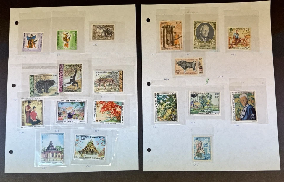 Laos, Collection of 147 Stamps, Semi-Postals, Airmails, Postage Dues, Mint, N.H. - Image 4 of 4