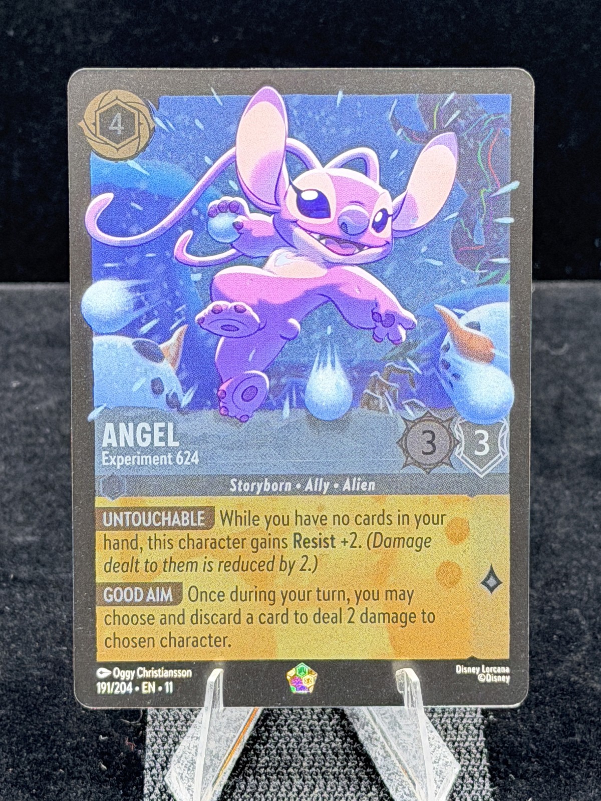 Disney Lorcana-Winterspell-Angel-Experiment 624-#191-Cold Foil-M/NM