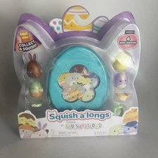 Squish a longs By Squishmallows With Case & 4 Mini Squish Animals & Accessories