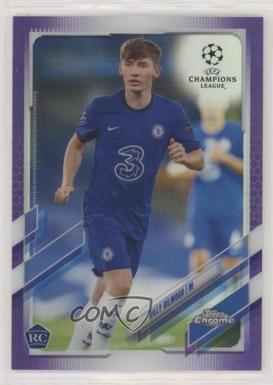 2020-21 Topps Chrome UCL Purple Refractor 218/250 Billy Gilmour #66 e7q