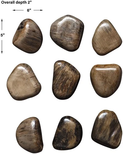 Uttermost 04323 Pebbles 5" Tall Wood Minerals and Rocks Sculpture - Wood - Picture 5 of 6