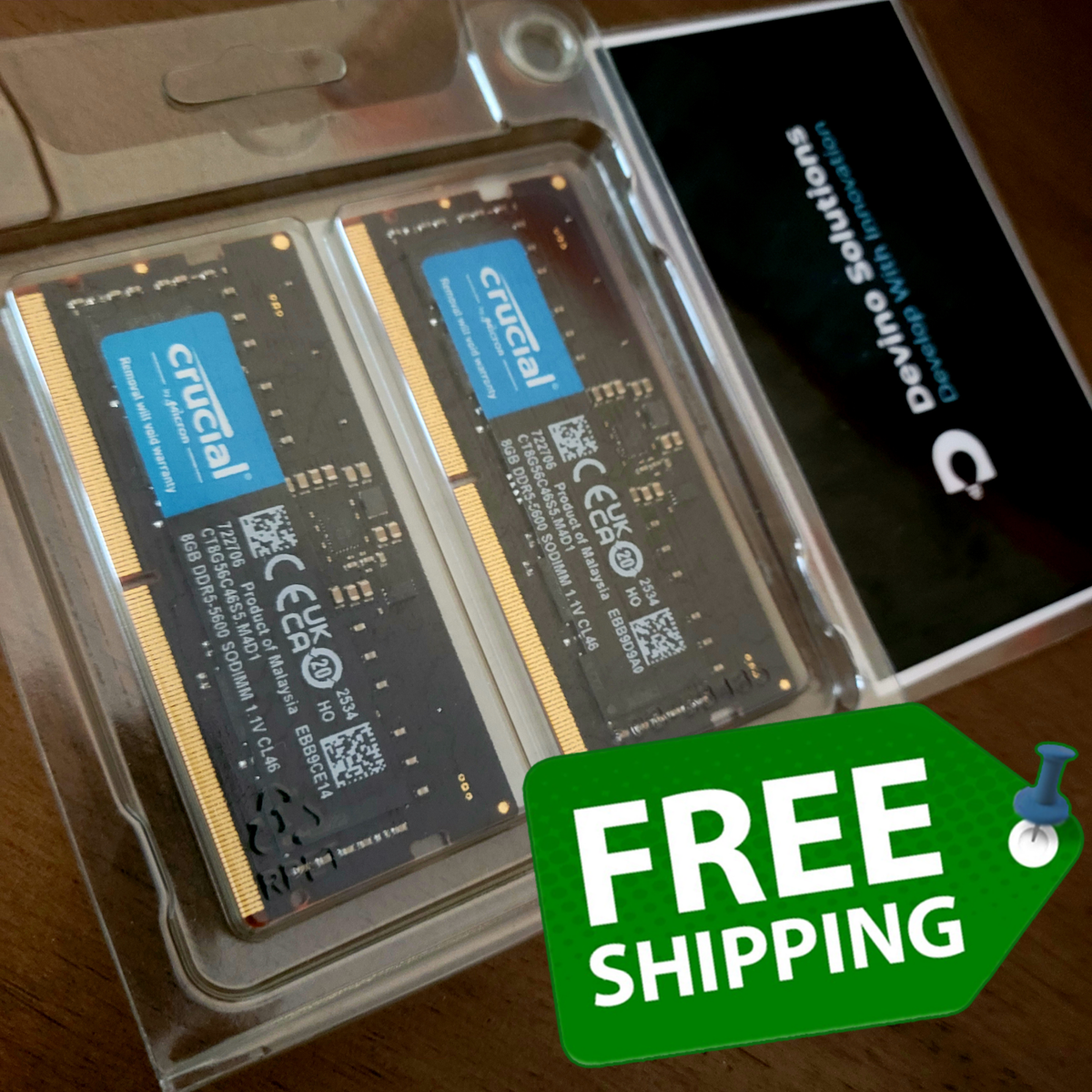 NEW Crucial 16GB Kit (2x8GB) DDR5 5600 MHz Laptop RAM Memory