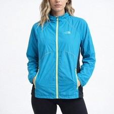 Women's Medium The North Face Windbreaker Jacket Flight Series Blue Black