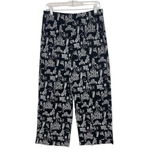 Coldwater Creek Women's Travel Pants Medium Black Elastic Waist Stretch