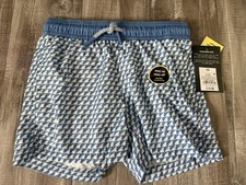 Art Class Swim Trunks Boys Size XS 4/5 Blue NWT Shark Fin Print UPF 50