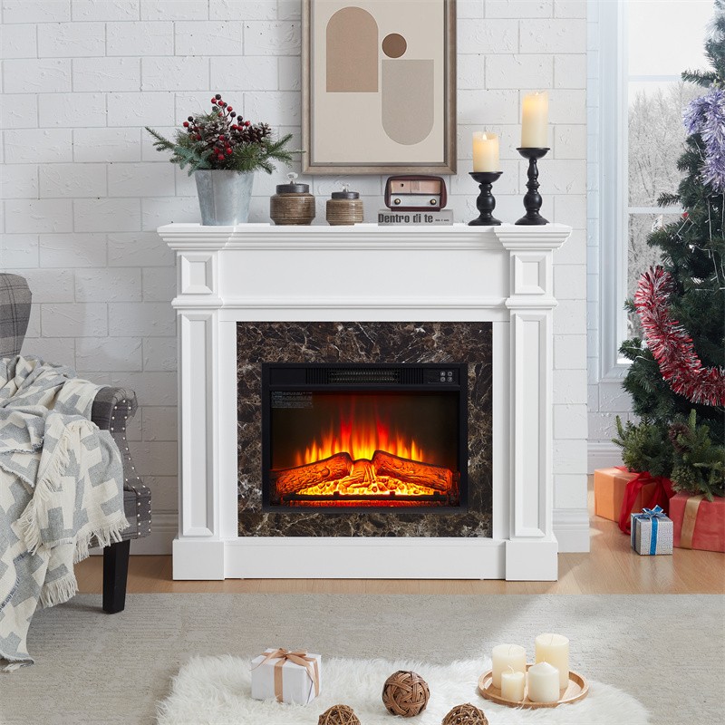 Ing Electric 1400w Fireplace Mantel Tv Stand Space Heater Wt