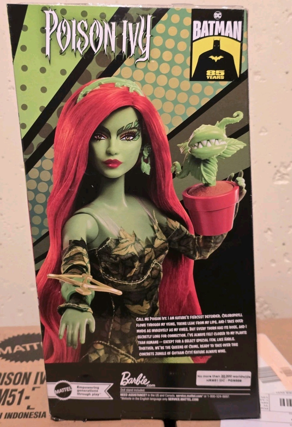 Barbie Signature Poison Ivy Collector Doll Batman 85th Anniversary - NEW