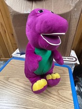 FISHER PRICE PBS BARNEY DINOSAUR 24 INCH BIG TALKING PLUSH 2001 CLEAN CUTE