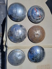 Lot Of Vintage Chevrolet Hub Caps Wall Hanger Decoration Damage Qty. 6 Look