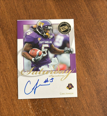 Chris Johnson 2008 Press Pass Saturday Sigs Rookie Auto SS-CJ ECU Titans RC
