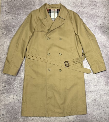 JW Anderson X Uniqlo Men’s Cotton Beige Belted Check Trench Coat Size Large