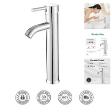 Modern Chrome Basin Mixer Tap with Gooseneck - Stylish Single Handle Faucet