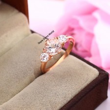 White Topaz Sterling Silver Promise Ring Sparkle Ring White Stone Ring