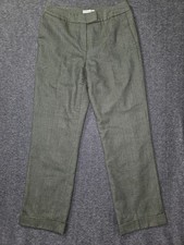 Pendleton Pants Womens 8 Green Plaid Wool Lined Straight Leg Work Office Classic
