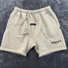 Fear of God Essentials Mens Gray Athletic Shorts Size XL Elastic Waist