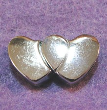 2Sets Magnetic Dark Silver-Plated HEART Leather Clasps Tibetan Findings MC05